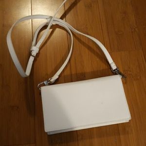 white crossbody wallet